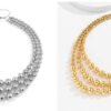 Punk Exaggerated Big Round Bead Trendy Retro CCB Chain Clavicle Necklace
