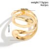 Exaggerated Glossy Ring Retro Hollow Bracelet