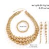 Punk Exaggerated Big Round Bead Trendy Retro CCB Chain Clavicle Necklace