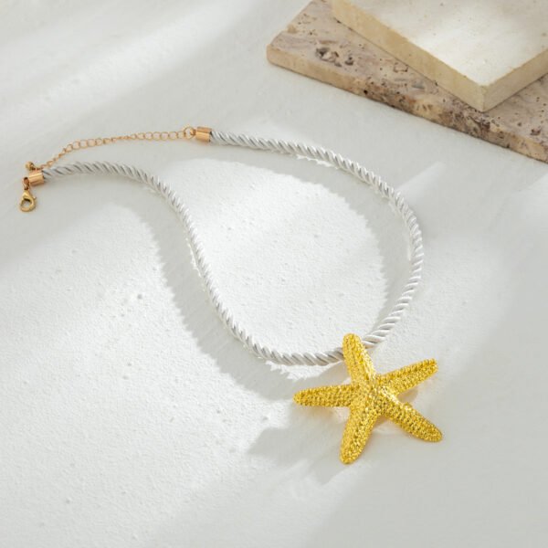 Beach Starfish Pendant Necklace Earrings
