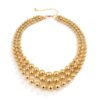 Punk Exaggerated Big Round Bead Trendy Retro CCB Chain Clavicle Necklace