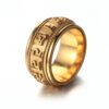 Retro Rotating Six-character Mantra Ring