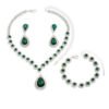Fashion Jewelry Bridal Jewelry Suit Necklace Ear Stud Bracelet Three-piece Set