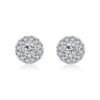 S925 Silver Hypoallergenic Full Diamond Round Earrings