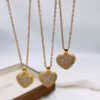 Xiaohongshu New Loving Heart Zircon Necklace For Women