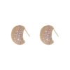 Sterling Silver Needle Korean Exquisite Fashion Shiny Micro Inlaid Zirconium Water Drop Shape Stud Earrings
