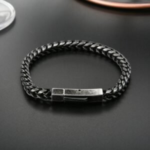 316L Stainless Steel Four-sided Grinding Chain Bracelet