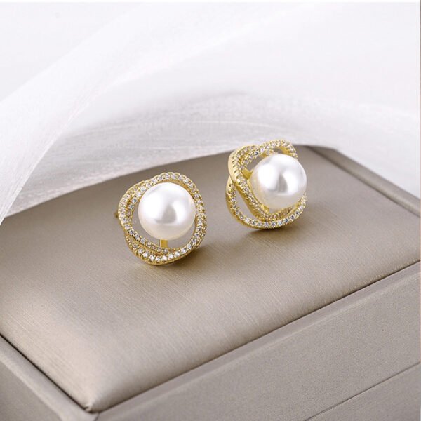 1614655939528.jpg 925 Silver Needle Retro Simple Pearl Earrings