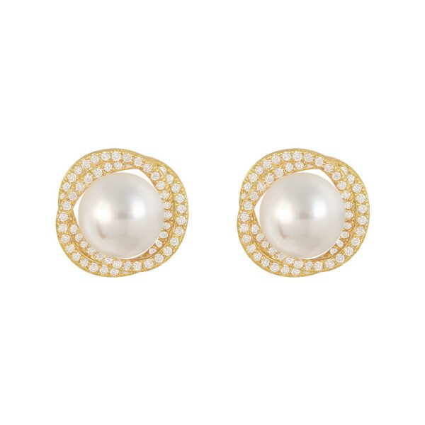 1614655939542.jpg 925 Silver Needle Retro Simple Pearl Earrings