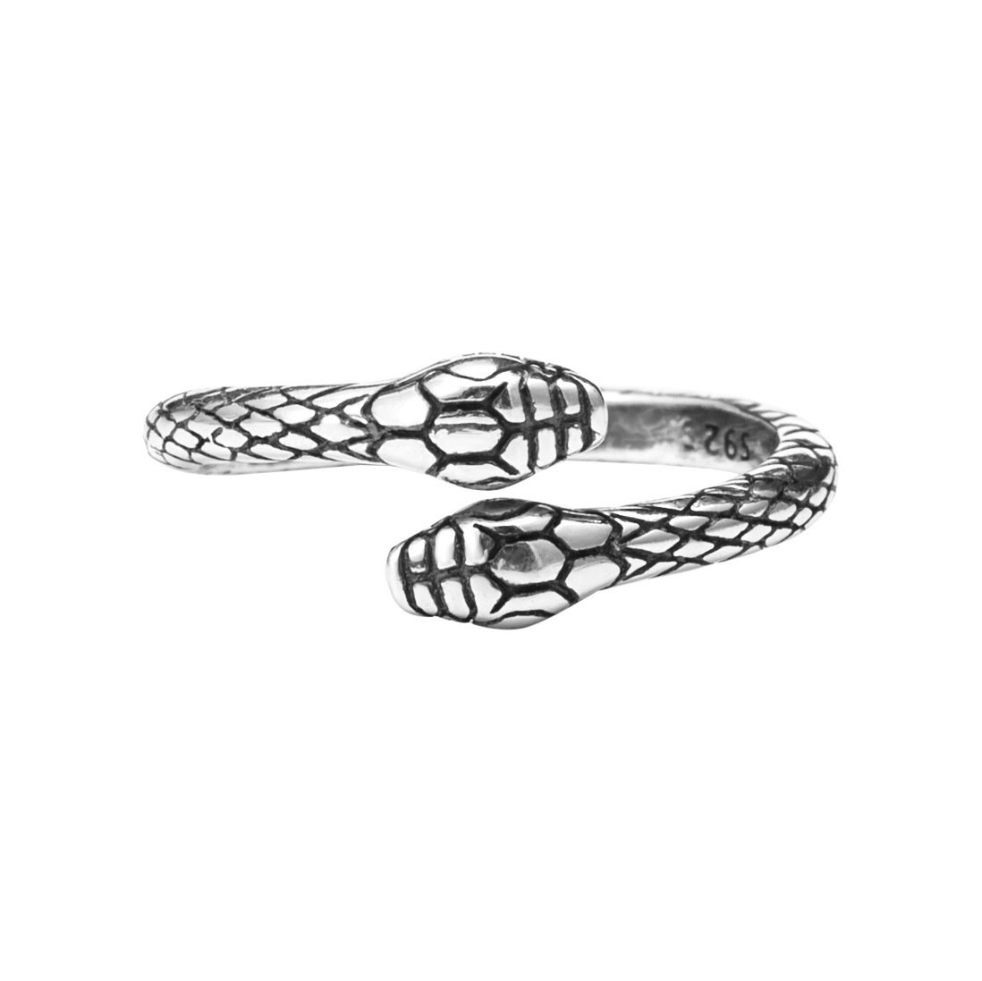 925 Silver Cool Style Snake Head Vintage Ring For Men And Women