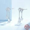 S925 Silver Drop Zircon Delicate Sparkle Earrings