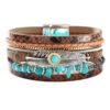 Women's Vintage Feather Bracelet Trendy Unique Turquoise