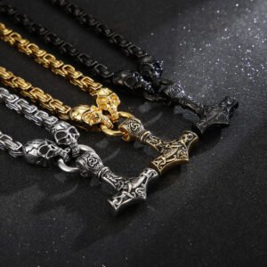 Men's Titanium Steel Skull Necklace