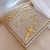 Rotating Dragonfly Snake Stick Angel Wings Necklace