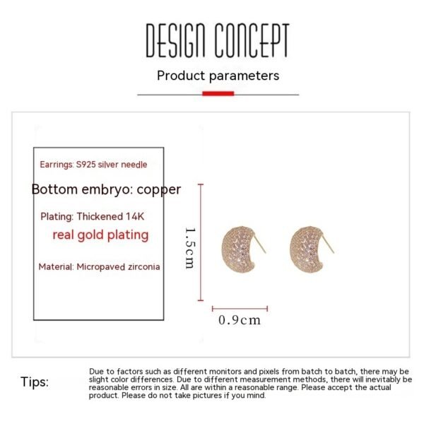 2401240740310320900-1.jpg Sterling Silver Needle Korean Exquisite Fashion Shiny Micro Inlaid Zirconium Water Drop Shape Stud Earrings