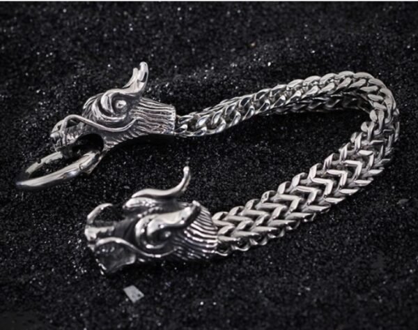Men's Domineering Double Dragon Bracelet