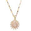 Double-layer Rotatable Sunflower Necklace Jewelry