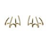 S925 Silver Needle Four-prong Zircon Inlaid Earrings