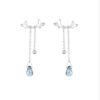 925 Sterling Silver Butterfly Tassel Stud Earrings