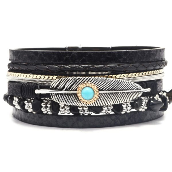 2e884d5c-fb6c-41a9-99f4-59410d4a1113.jpg Women's Vintage Feather Bracelet Trendy Unique Turquoise