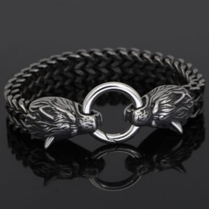 Hip-hop Style Domineering Wolf Head Stainless Steel Men's Bracelet