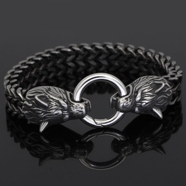 Hip-hop Style Domineering Wolf Head Stainless Steel Men's Bracelet