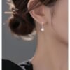 925 Sterling Silver Pearl Earrings Female Ear Clip