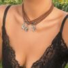 Women's Western Denim Style Suit Necklace