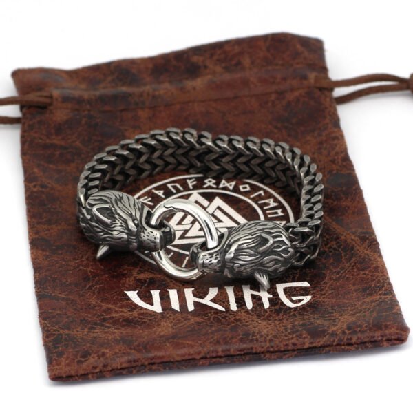 Hip-hop Style Domineering Wolf Head Stainless Steel Men's Bracelet