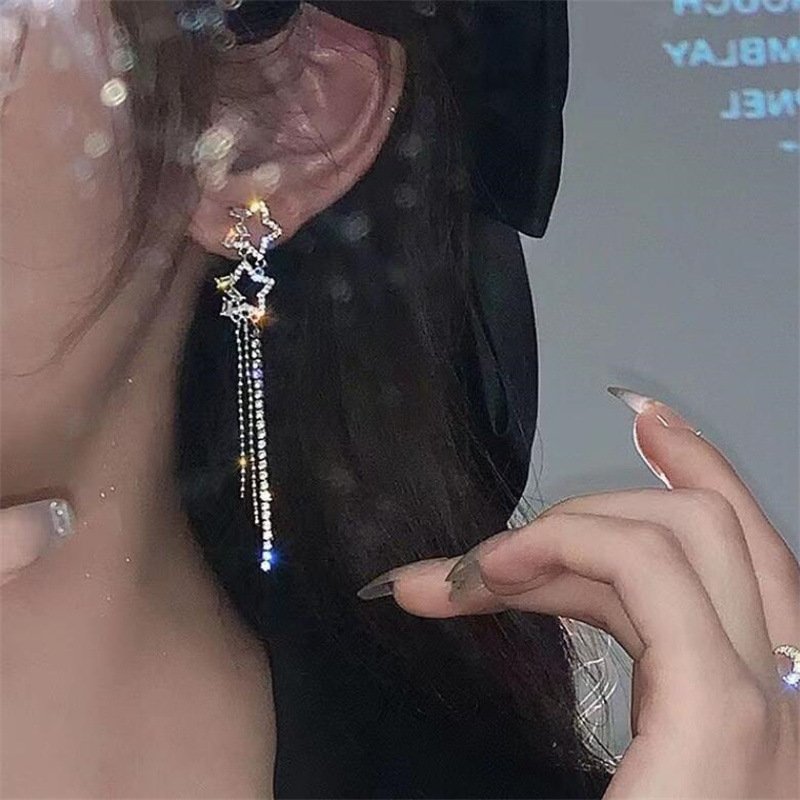 40a389b7-72e9-477e-867d-90d25742b5ed.jpg XINGX Water Drop Tassel Earrings Earrings Simple