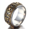Retro Rotating Six-character Mantra Ring