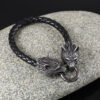 Stainless Steel Nordic Viking Odin Wolf Head Bracelet