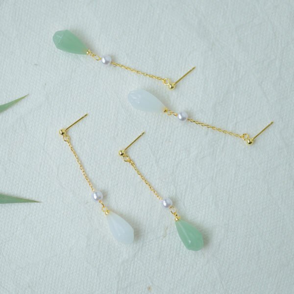 482cb960-7436-4843-aa46-f42430307507-1.jpg Flowers Hetian Jade Earrings Sterling Silver Long Earrings High Sense Ear Rings