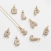 Chain Copper Micro Inlaid Zircon 26 Letter Pendant Necklace FClavicleor Women's Birthday Jewelry Gifts