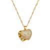 Xiaohongshu New Loving Heart Zircon Necklace For Women