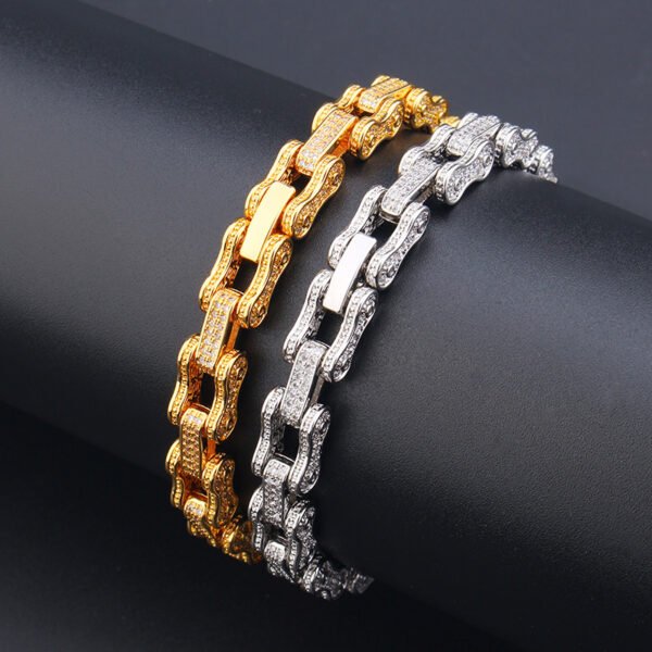 4cab6b9a-41f9-4460-8f87-f41b859191e3.jpg Zircon Locomotive Chain Hip Hop Bracelet Men And Women Personality Cuban Chain