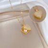 Xiaohongshu New Loving Heart Zircon Necklace For Women