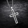 Titanium Steel Wire Cross Men's Necklace