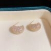 Sterling Silver Needle Korean Exquisite Fashion Shiny Micro Inlaid Zirconium Water Drop Shape Stud Earrings