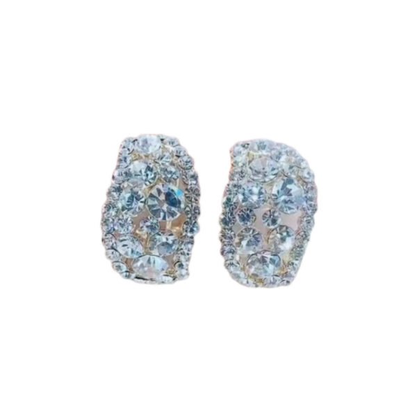 Women's Light Luxury Fashion Grey Crystal Earrings