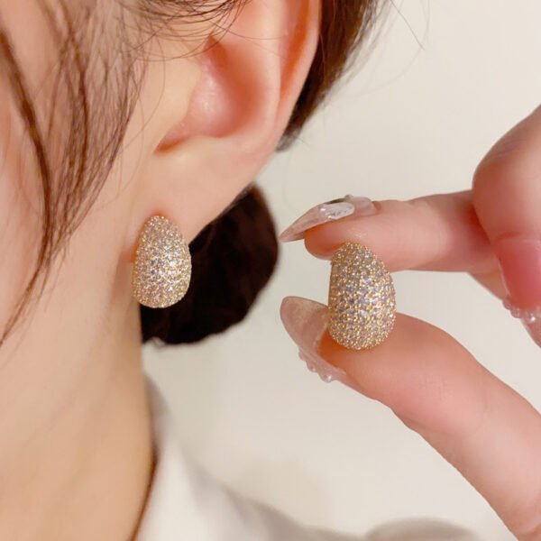 5b329e73-3c47-47a6-8204-dd9c8a9f339b-1.jpg Sterling Silver Needle Korean Exquisite Fashion Shiny Micro Inlaid Zirconium Water Drop Shape Stud Earrings