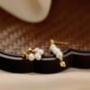 Freshwater 5mm Pearl Stud Earrings 925 Silver Ear Studs