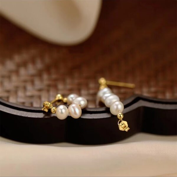 Freshwater 5mm Pearl Stud Earrings 925 Silver Ear Studs