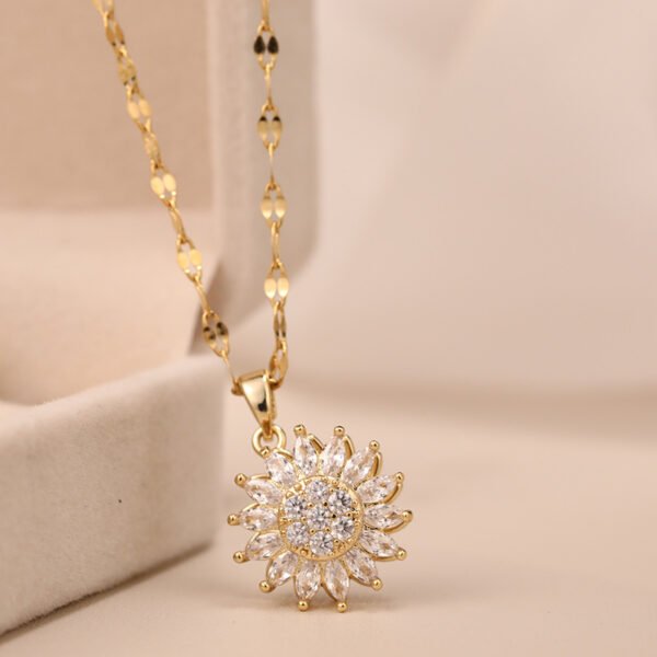 69f6c194-2c22-4bb3-83bf-1339824c9f8f.jpg Double-layer Rotatable Sunflower Necklace Jewelry