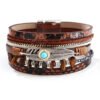 Women's Vintage Feather Bracelet Trendy Unique Turquoise