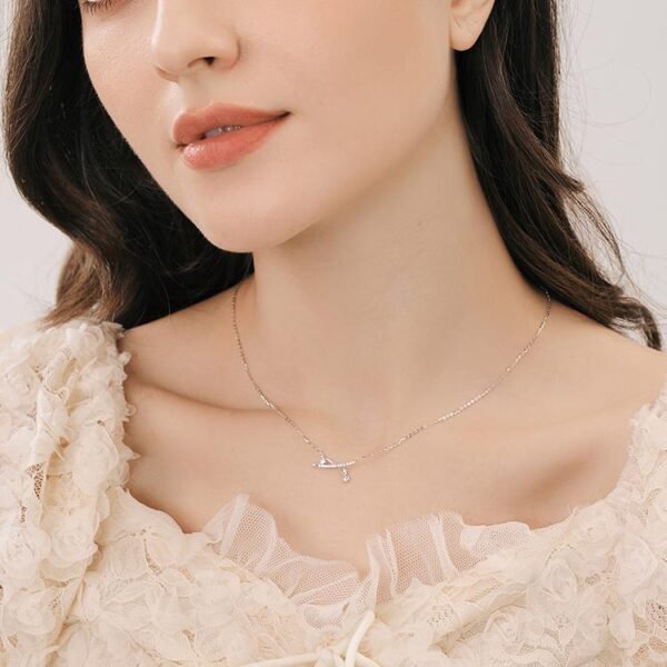 Women's Sterling Silver Cross Zircon Necklace