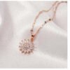 Double-layer Rotatable Sunflower Necklace Jewelry