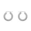 Design Sense Micro Rhinestone Geometric Hoop Earrings