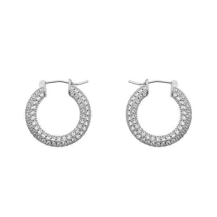 750dc198-d07d-463f-836d-a79ff75b04e5.jpg Design Sense Micro Rhinestone Geometric Hoop Earrings
