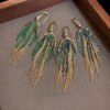 Diamond Inlaid U-shaped Long Tassel Ear Hook In Europe And America